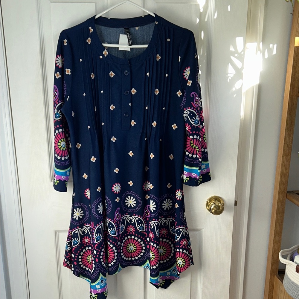 Floral Patterned Tunic Dress